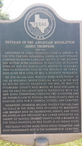 Veteran Of The American Revolution James Thompson