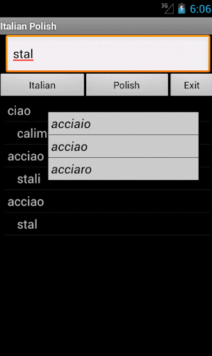 Italian Polish Dictionary