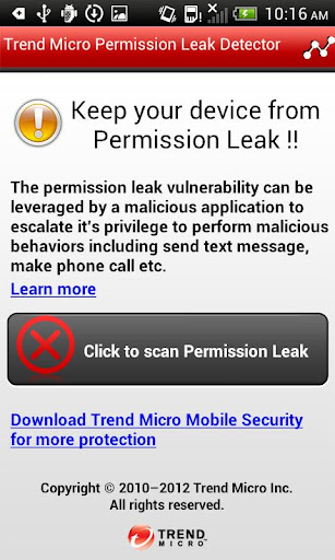Permission Leak detector