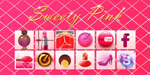 Sweety Pink GO Launcher Theme