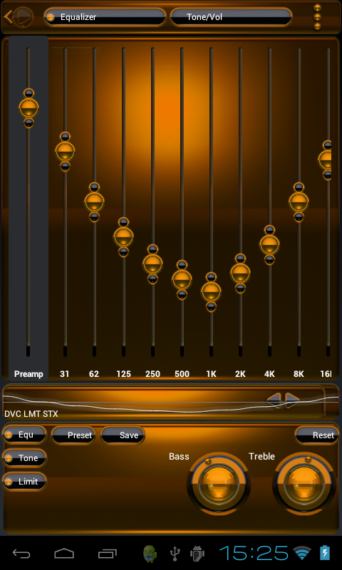 Poweramp skin Black Orange Screen 3
