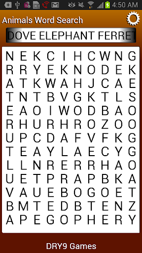 Animal Word Search