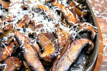 Garlic Portobello Mushrooms with Pecorino Romano