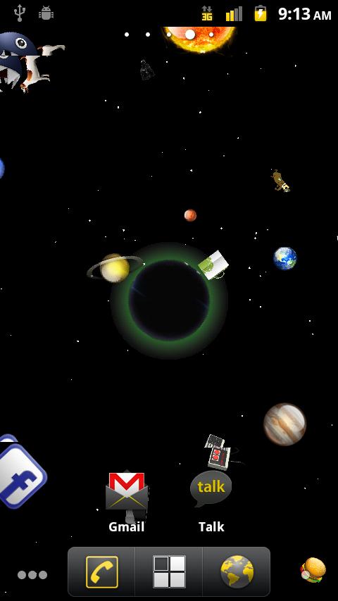 Black Hole Live Wallpaper Screen 1