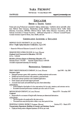 resume templates brings you some great examples of resumes and cvs ...