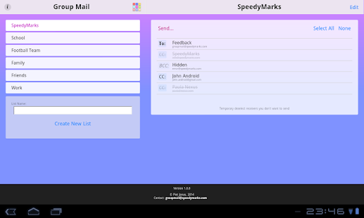  Group Mail Free – Vignette de la capture d'écran  