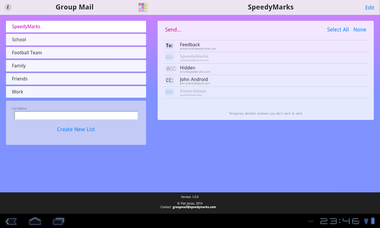   Group Mail Free – Capture d'écran 
