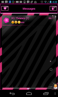 GO SMS PRO Pink Zebra theme