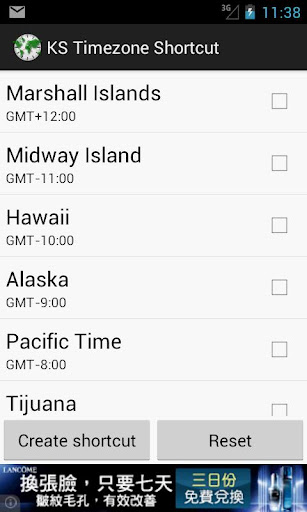 KS Timezone Shortcut