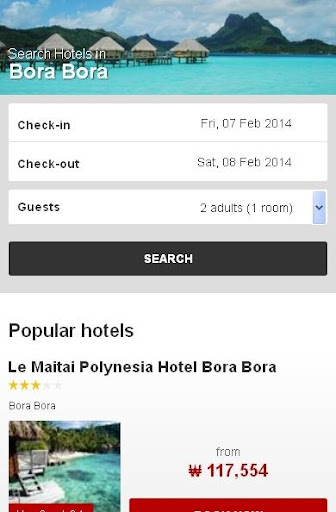 BoraBora Hotel booking