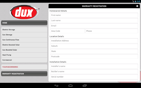 Dux Plumbers Handbook - Tablet Screenshots 1