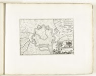 Plattegrond van Maubeuge, ca. 1702