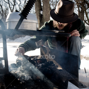 Maning the Fire by Brittany Humphrey - People Street & Candids