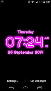 download Neon Digital Clock LWP free