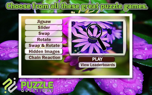 Free Purple Flower Puzzle Game