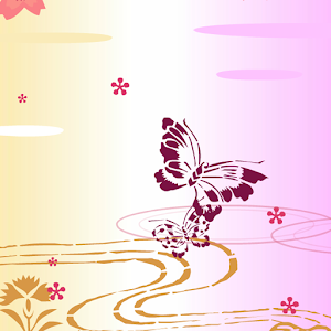 Cherry blossom and Butterfly  Icon