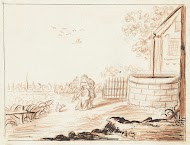 Heer en dame elkaar begroetend voor een landhuis