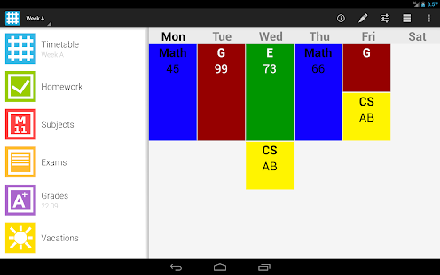 Timetable