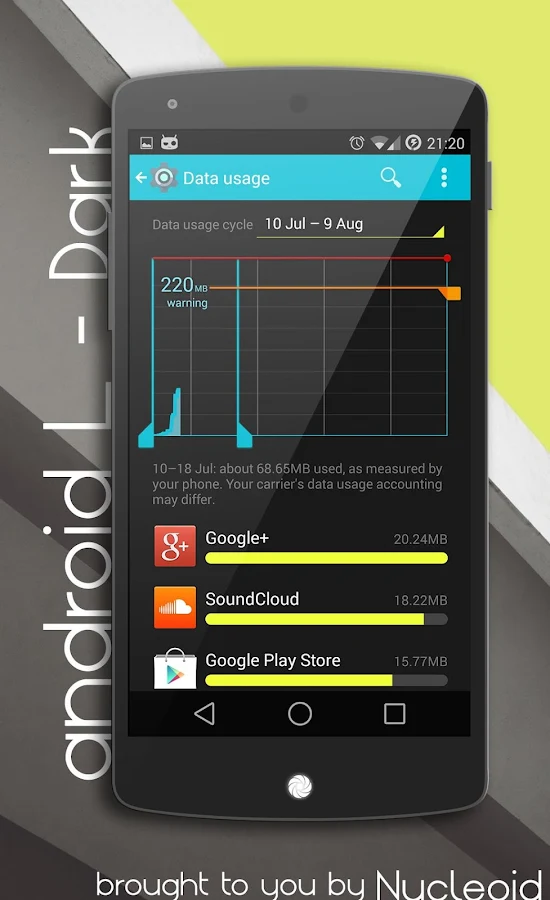 Android L Dark Theme - CM11 - screenshot