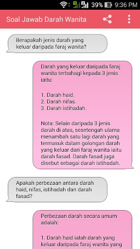 Soal Jawab Darah Wanita