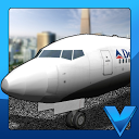 Airport 3D airplane parking mobile app icon