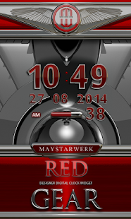 Lastest Digi Clock Widget Red Gear APK for PC