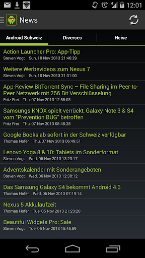 ASAPP die Android Schweiz App