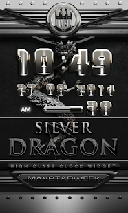 Free dragon digital clock silver APK for PC