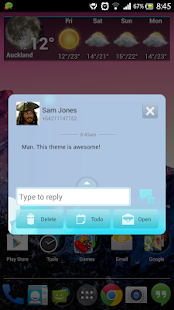 GO SMS Blurry Glass theme - screenshot thumbnail