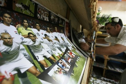 Soccer posters for sale in Baghdad - Thursday May 29, 01:26 PM