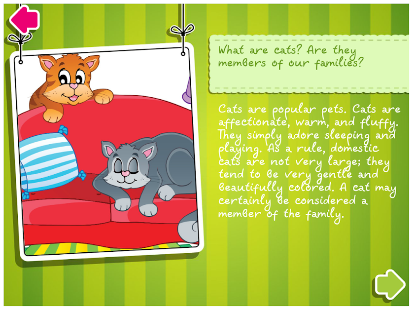 Cats. Questions, Answers, Game Screen 1