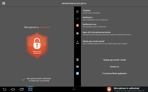 【免費程式庫與試用程式App】Mic Block - Anti spy & malware-APP點子