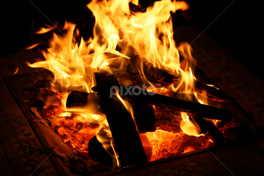 Campfire by Angela Chambers - Abstract Fire & Fireworks