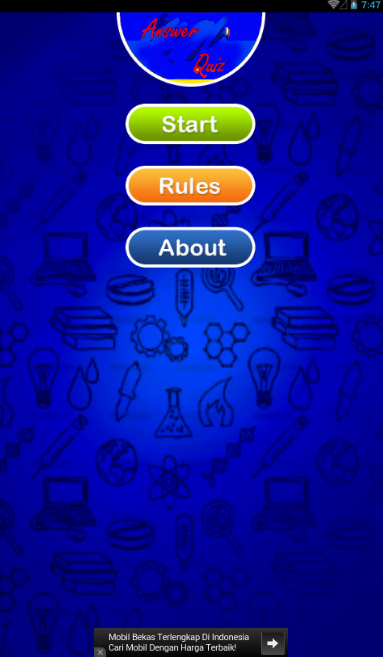 answer quiz - screenshot