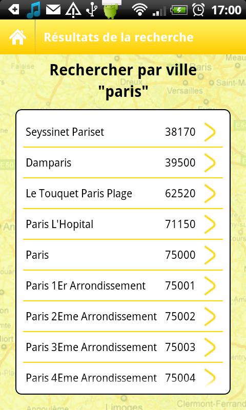 Code Postal - Gratuit Screen 2