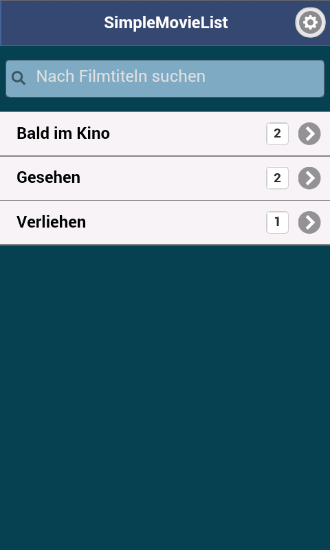 Android application SimpleMovieList screenshort