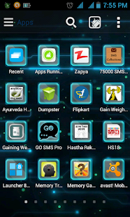 Free Neon Flux Go Launcher EX Theme APK for PC