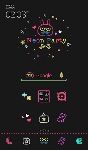 neon party 도돌런처 테마