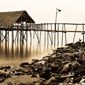 Dermaga by Andrial Kusuma - Black & White Buildings & Architecture