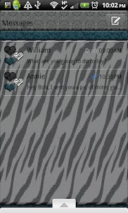 download GO SMS THEME/ZebraDamask free