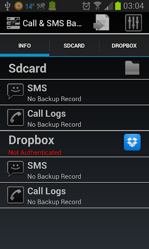 SMS Call Logs Backup