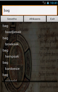 Afrikaans Sesotho Dictionary Screenshots 0
