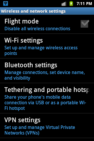 WiFi Tethering