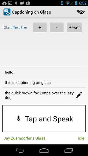 【免費通訊App】Captioning on Glass-APP點子