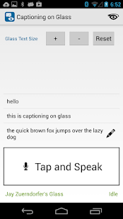 Captioning on Glass - screenshot thumbnail