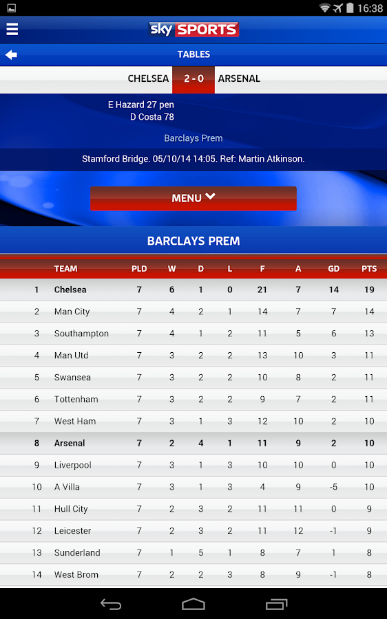 Sky Sports Live Football SC Android Apps on Google Play