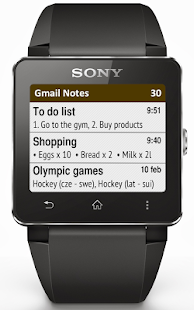 Gmail Notes SmartWatch