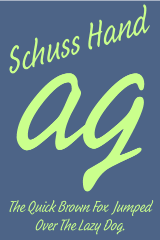 ITC Schuss Hand FlipFont