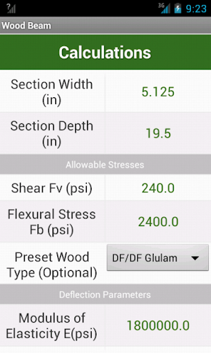 Wood Beam Calculations