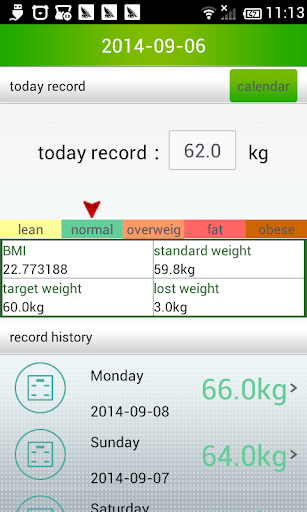 WeightTable-Track your weight